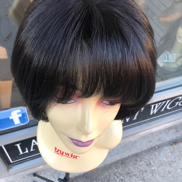 Wig black bob Alopecia Hairloss Fulllace New Wig - Picture 8 of 8